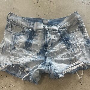 Soho Women's Light Blue Ripped Jean Shorts